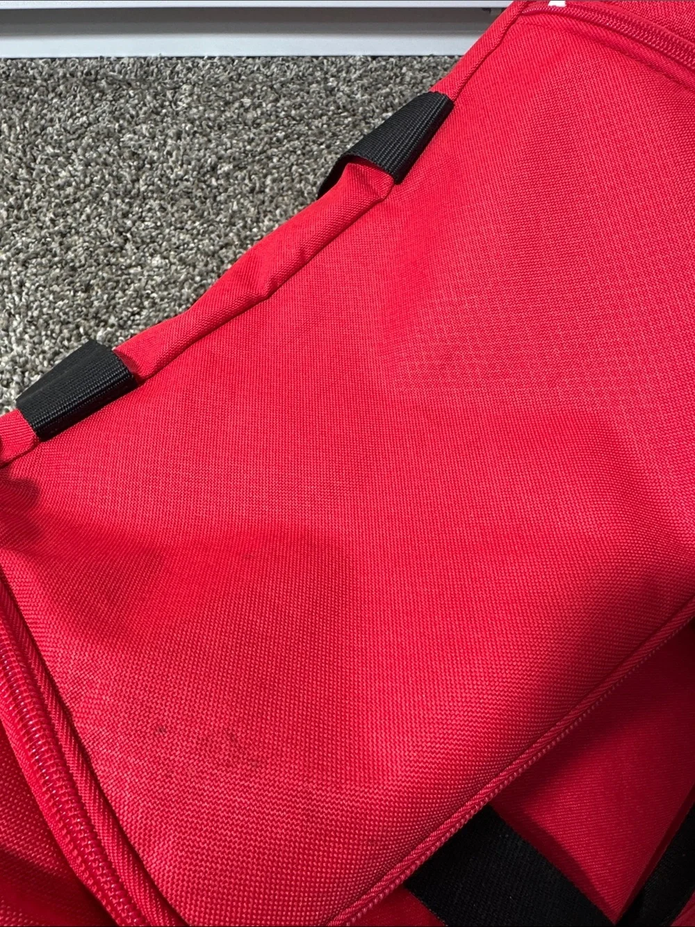 Puma x Ferrari mens red 10 anniversary lightweight travel duffel bag EUC
